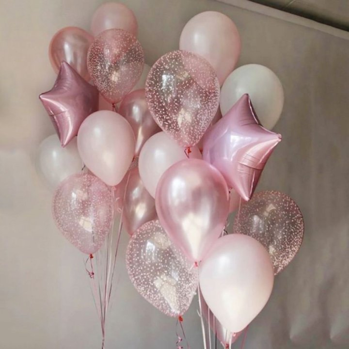 Фонтаны шаров "Розовый" в Санкт-Петербурге