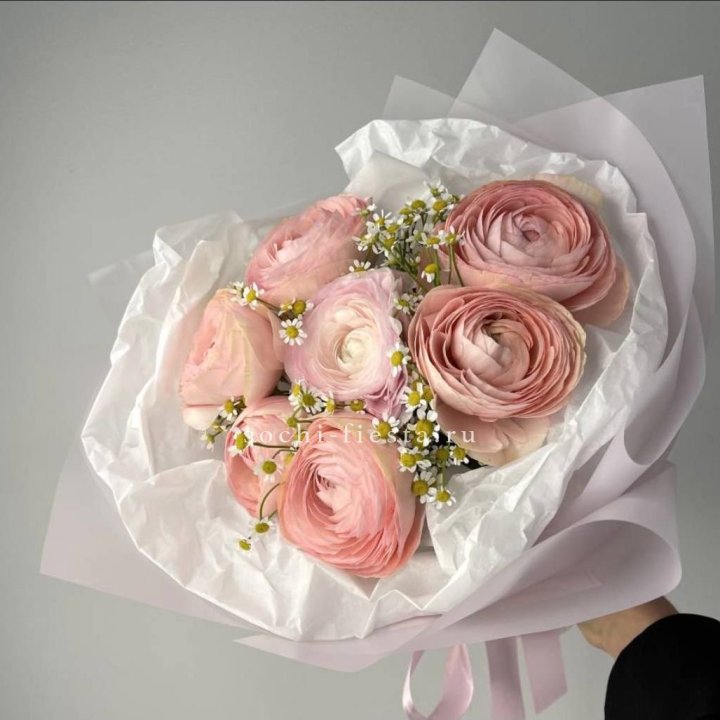 Ранункулюсы с ромашками в Санкт-Петербурге