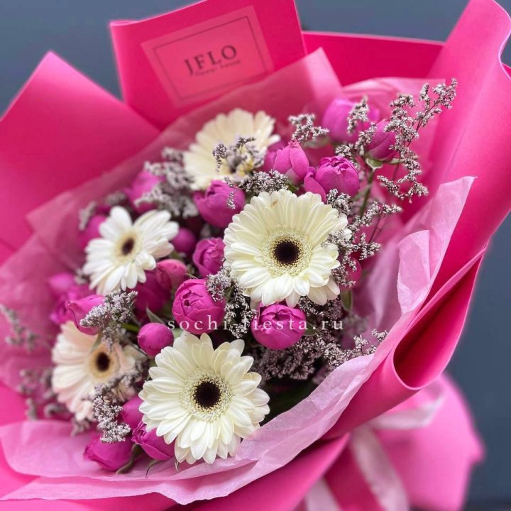 Букет гербер и мисти бабблс  в Санкт-Петербурге