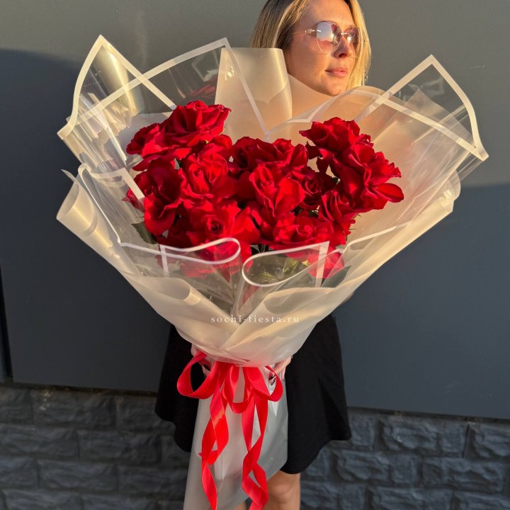 Букет  высоких роз 15 шт в Санкт-Петербурге
