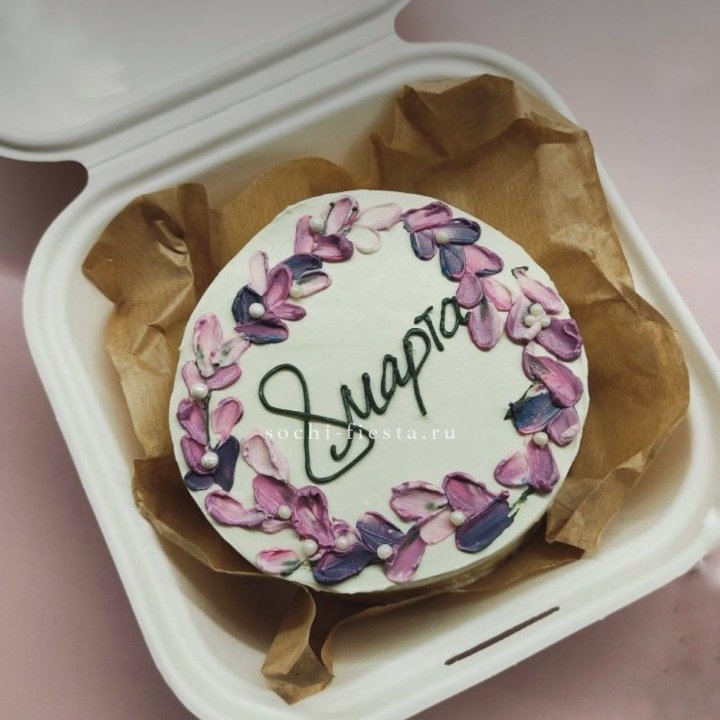 Бенто-торт "8 марта цветы"  в Санкт-Петербурге