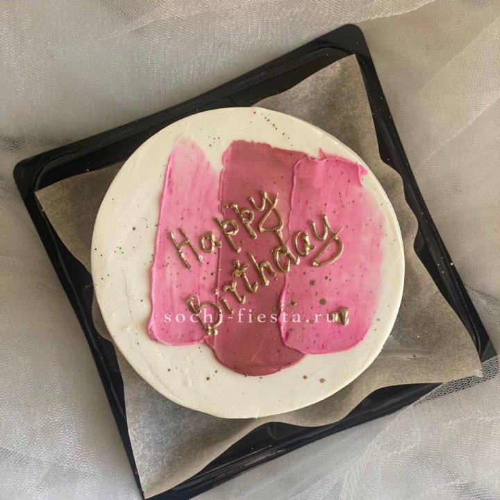 Бенто-торт "С днём рождения" пастель с доставкой в Санкт-Петербурге