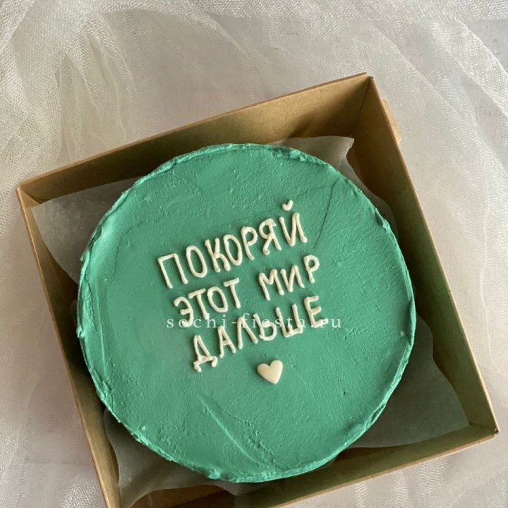 Бенто-торт "Покоряй этот мир" в Санкт-Петербурге