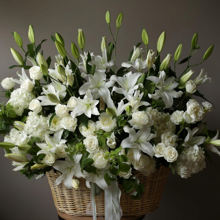 Цветочная корзина макси №3 в Санкт-Петербурге