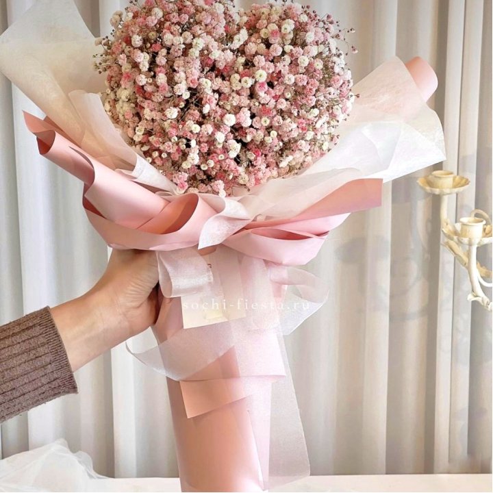 Сердце из гипсофилы  в Санкт-Петербурге