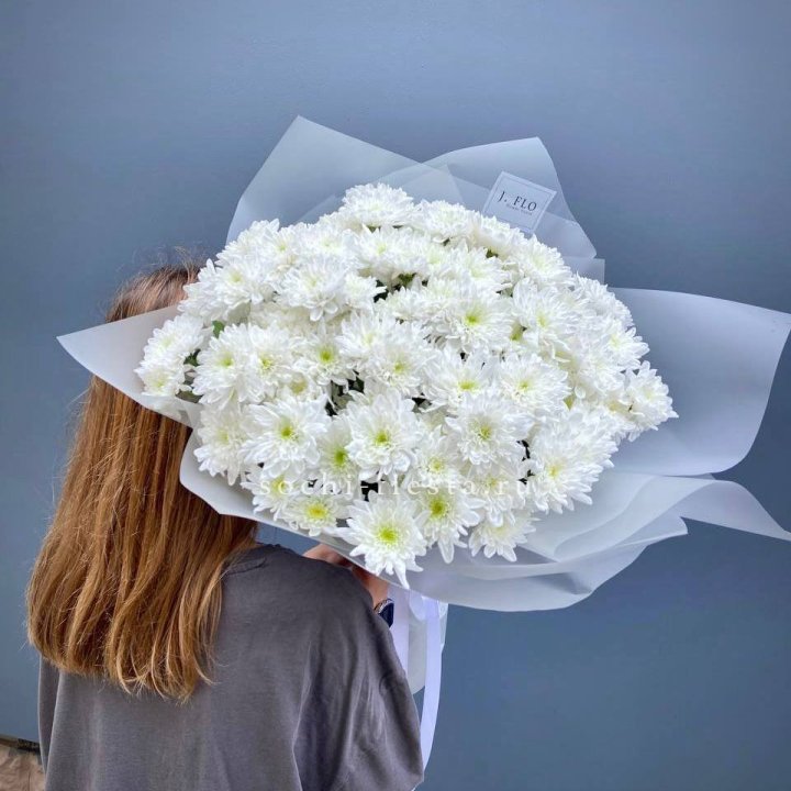 Букет хризантем "Белая снежинка" в Санкт-Петербурге