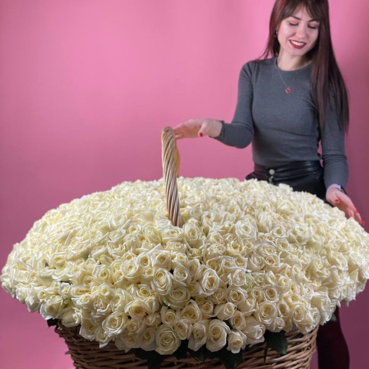 1001 белая роза в Санкт-Петербурге