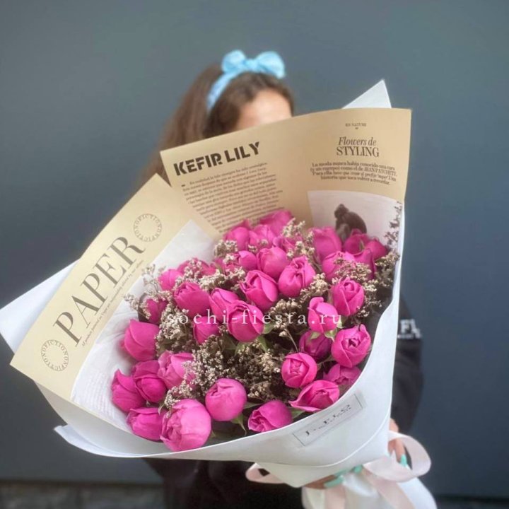 Пионовидные розы баблс №3 с доставкой в Санкт-Петербурге