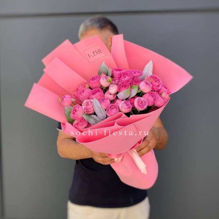 Пионовидные розы баблс №2 с доставкой в Санкт-Петербурге