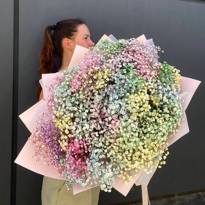 Пышный букет из гипсофил  в Санкт-Петербурге