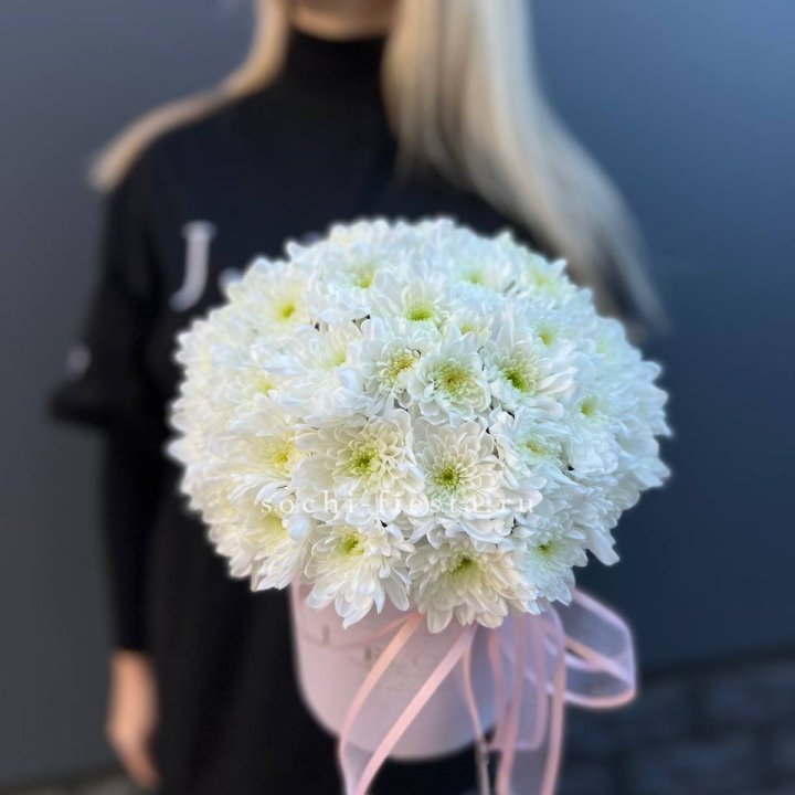 Коробка с хризантемами №1 в Санкт-Петербурге