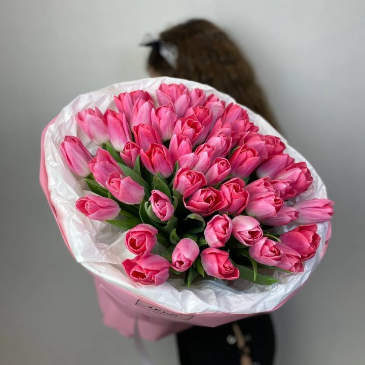51 розовый тюльпан "Рози" в Санкт-Петербурге