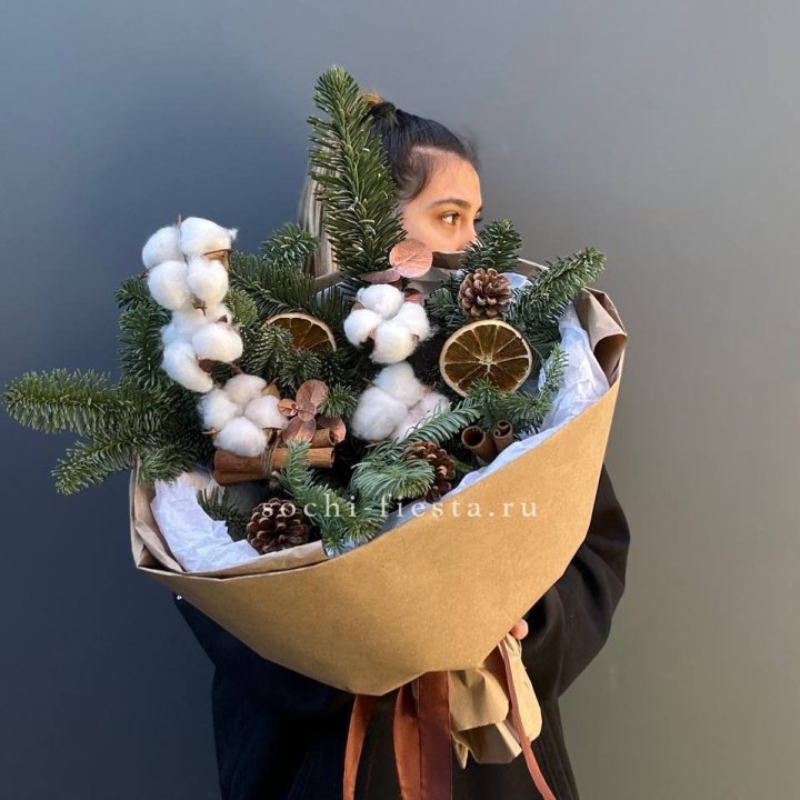 Зимний букет с нобилисом в Санкт-Петербурге