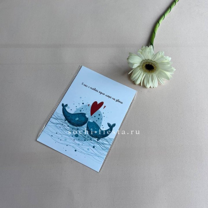 Открытка к букету "У нас с тобой одно море на двоих" в Санкт-Петербурге