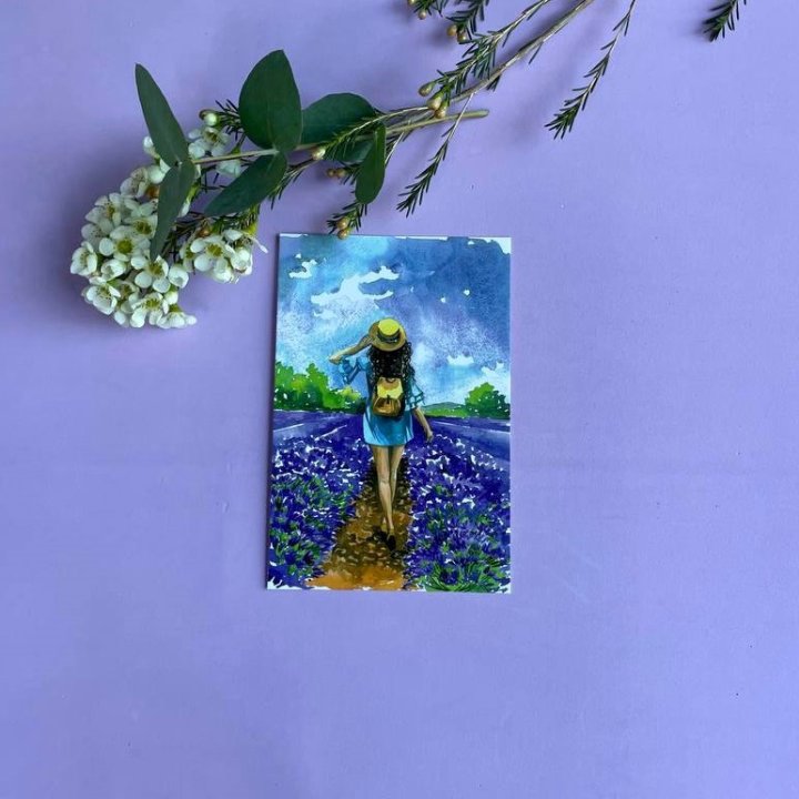 Открытка к букету "Цветочная дорога" в Санкт-Петербурге