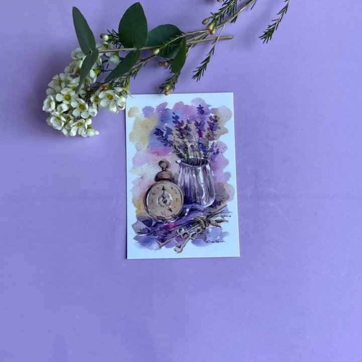 Открытка к букету "Часы" в Санкт-Петербурге