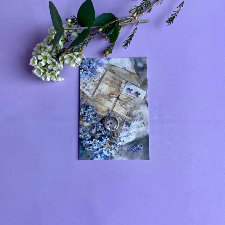 Открытка к букету "Время" в Санкт-Петербурге