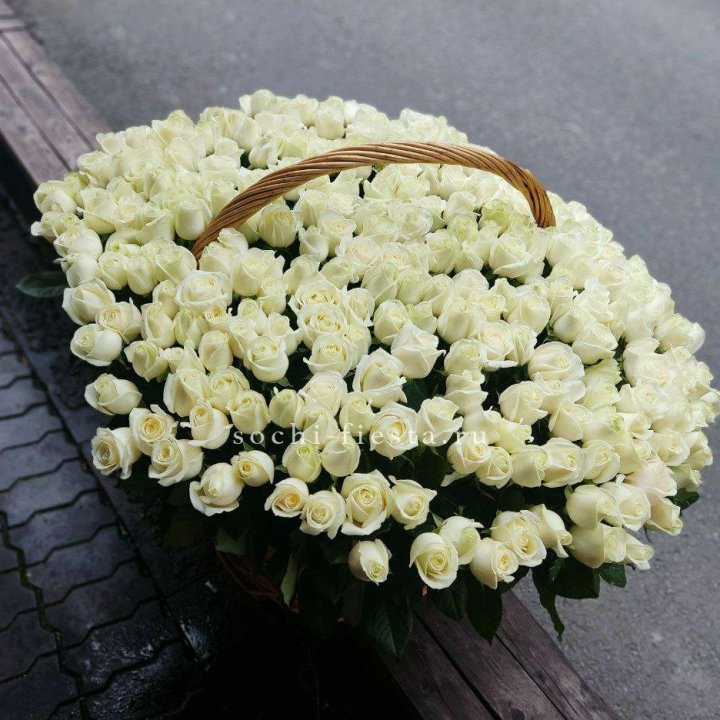 303 розы в корзине в Санкт-Петербурге