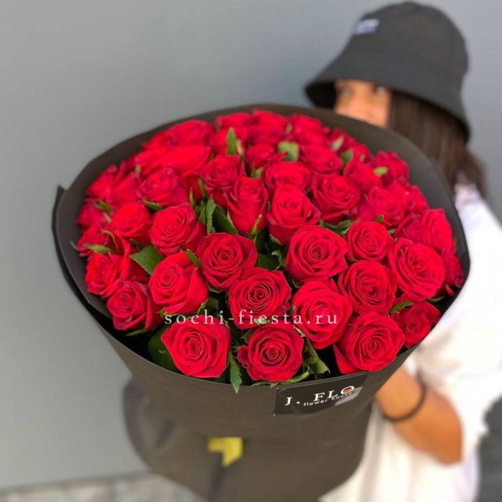 51 роза "Блек" в Санкт-Петербурге