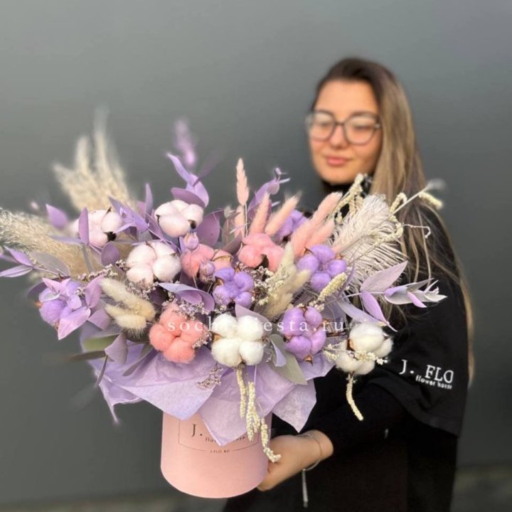 Авторский бокс с сухоцветами №4 в Санкт-Петербурге