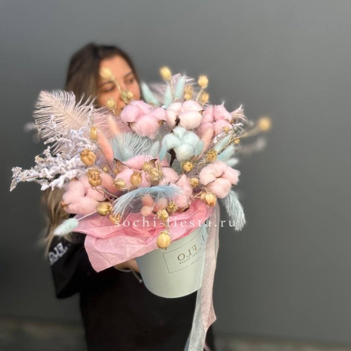 Авторский бокс с сухоцветами №2 в Санкт-Петербурге