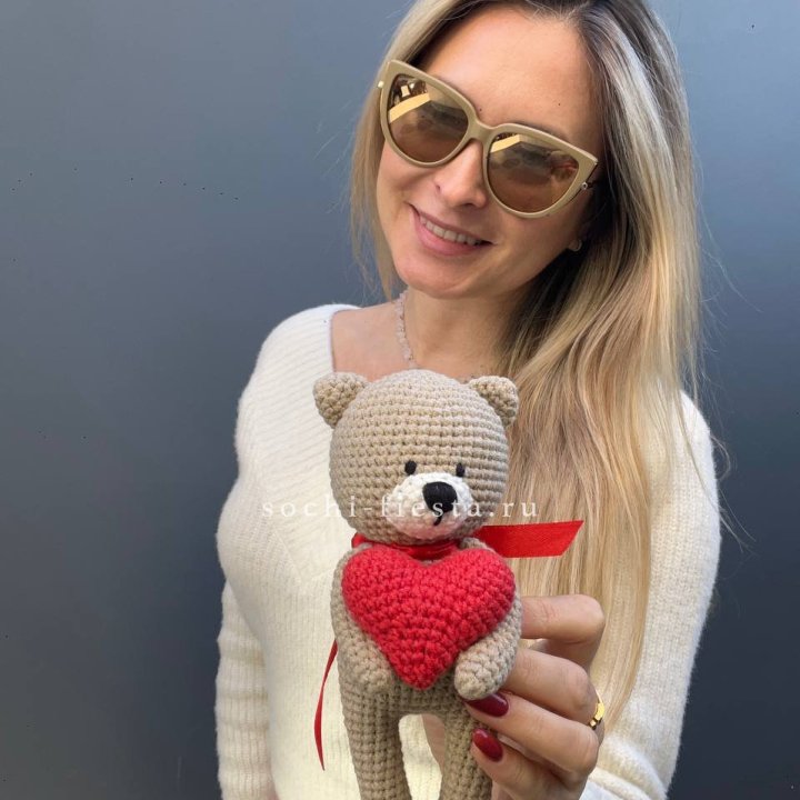 Мишка с сердцем ручной работы в Санкт-Петербурге